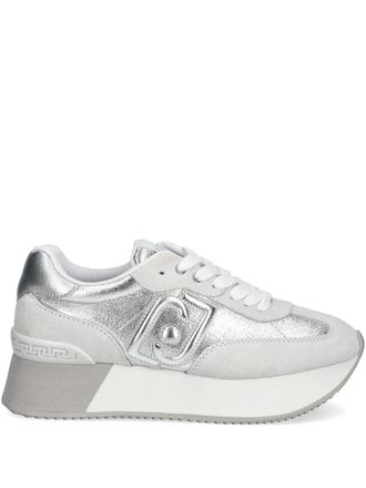 Liu Jo metallic-effect denim sneakers - Silver
