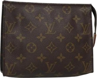 Louis Vuitton Pre-owned Clutches, female, Brown, Size: ONE SIZE Pre-owned Monogram Canvas Pouch