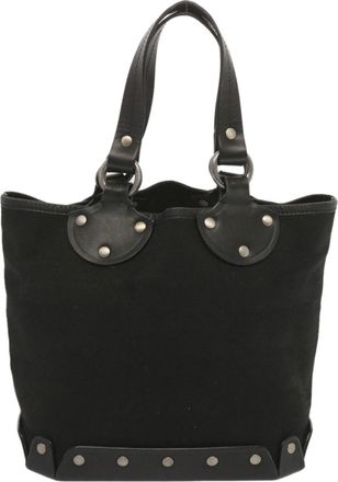 Bally Black Canvas Handbag (Pre-Owned)