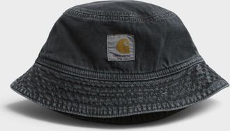 Carhartt Work in Progress Mens WIP Garrison Bucket Hat Stone Dyed Black - Size: M