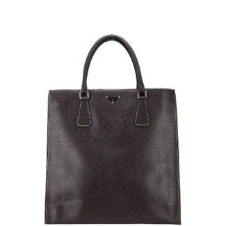Prada Pre-owned Tote Bags, female, Brown, Size: ONE SIZE Pre-owned Leather totes