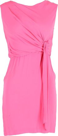 Diane Von Fürstenberg Diane Von Furstenberg Draped Front Tie Detail Dress in Pink Silk
