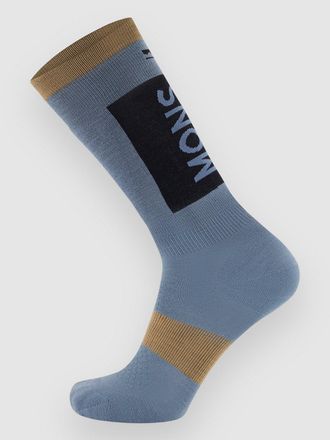 Mons Royale Merino Snow Funktionssocken blau