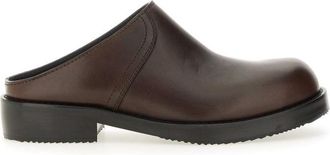 Dries Van Noten Polished Calf Leather Clogs