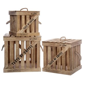 Atmosphera Juego De 3 Cajas Colonial Atmosphera Cr&eacute;ateur DInt&eacute;rieur