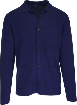 Peter Millar Cardigan con tasca applicata - Blu