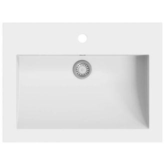 Berkfield Home Granite Basin 600x450x120 mm White
