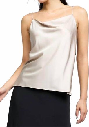 Current Air Cowl Neck Cami Top In Champagne
