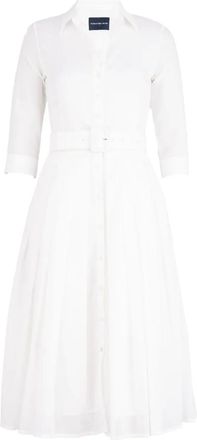 Samantha Sung Chemisier Audrey con cintura - Bianco