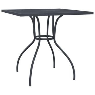 vidaXL Mesa De Jard&iacute;n Malla De Acero Gris Antracita 80x80x72,5 Cm Vidaxl