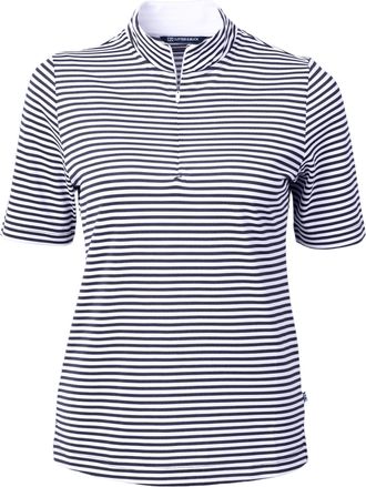 Cutter & Buck Virtue Eco Pique Stripe Recycled Womens Top