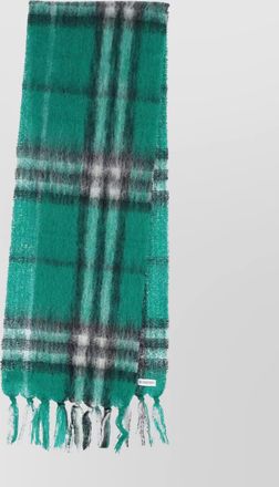 Burberry mohair wool check scarf
