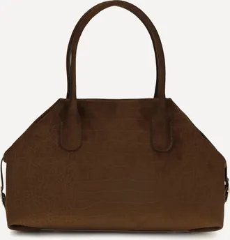 Themoir&egrave; Medium Talia Trank crocodile-effect suede Shopping Bag Female UNI