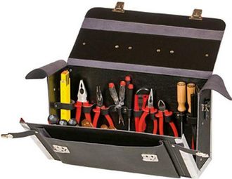 Forum Estuche Para Herramientas En Cuero De Buey, Dimensiones Interior 420 X 150 X 250 Mm, Dimensiones Interior : 420 X 150 X 250 Mm, Volumen Aproximadament