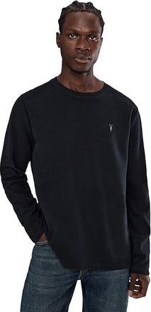 AllSaints Rowe Long Sleeve Crew Mens Clothing Jet Black : 2XL, Cotton