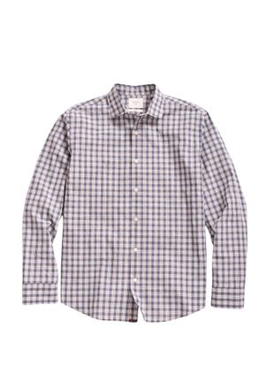 Billy Reid Mens Slub Grid Hutchenson Sport Shirt In Red/multi-Color
