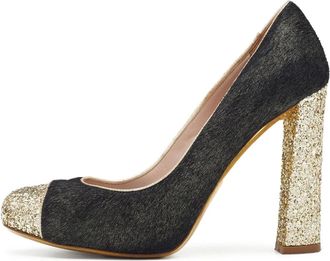 Miu Miu 110mm glitter-embellished heeled pumps - Black