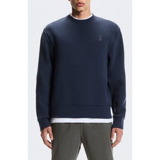 On Focus Tech Crewneck Sweatshirt in Navy at Nordstrom, Size Xx-Large