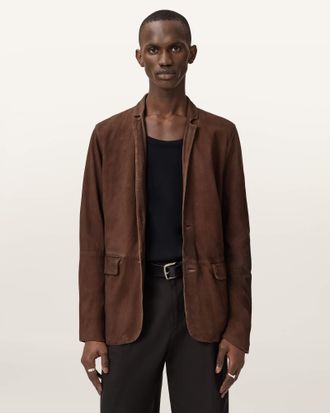 AllSaints Monet Waxed Suede Blazer