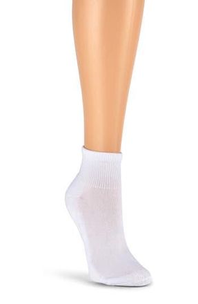 Shelli Segal 8-Pack Full Cushion Quarter Socks in White at Nordstrom Rack, Size 9/11
