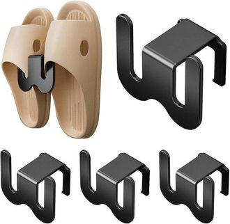 OEM Zapatero - Soporte Para Zapatos Y Pantuflas - Organiza Tus Zapatos - Montaje Autoadhesivo - 4 Piezas - Negro