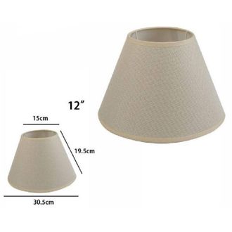 OEM Abat-jour Conico Cilindrico - Tela Tnt - Para Lampara De Mesa Lampara De Pie Y Applique De Pared - 30,5 Cm - Beige