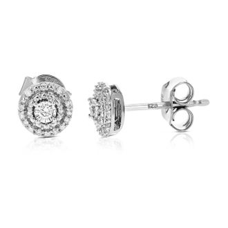 Vir Jewels 1/10 cttw Lab Grown Diamond Composite Earrings in Sterling Silver With Push Backs For Women