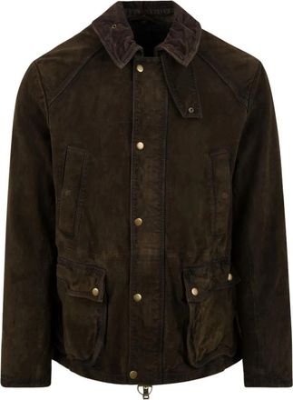 The Jack Leathers Balmoral Leren Jas Groen - Heren - Zomerjassen - Bruin - 3XL - Jassen