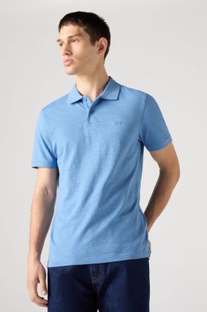 Levi's Polo Slim Housemark - Hombre - 2XL - Azul / Quiet Harbor Slub Jersey