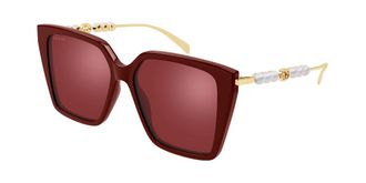 Gucci GG1967S 004 Womens Sunglasses Burgundy Size 54