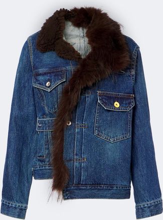 sacai Asymmetric denim jacket