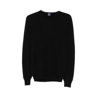 Fedeli Truien & Vesten, Heren, Zwart, 2Xl, Kasjmier, Crewneck Sweater