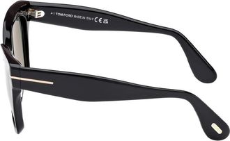 Tom Ford Elvira Polarized Green Cat Eye Ladies Sunglasses FT1217 01R 55