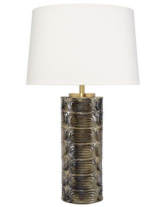 Jamie Young Co. Wright Ceramic Table Lamp With Linen Shade