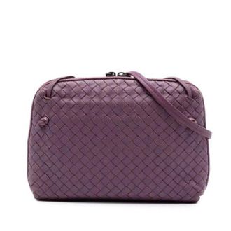 Bottega Veneta Pre-owned Cross Body Bags, female, Purple, Size: ONE SIZE Pre-owned Nodini Crossbody Bag