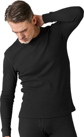 Lapasa Mens Waffle Thermal Top Cotton Long Sleeve Skin-Friendly Base Layer T-Shirt Midweight M58