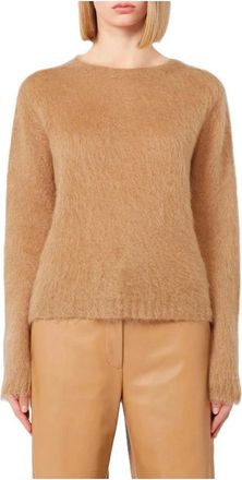 Max Mara Aceto Sweater - Dames - Ronde hals truien - Bruin - S - Truien & Vesten