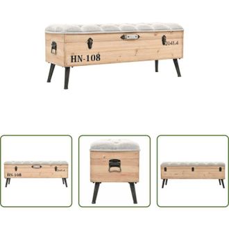 vidaXL Panca vintage - Cassapanca 110 cm in Legno Massello di Abete