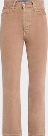 Veronica Beard Daniela High-Rise Ankle Straight Jeans