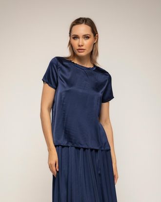 Tantra T-shirt met korte mouwen en ronde hals van zijde