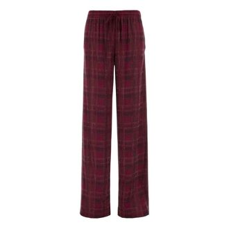 Ermanno Scervino Relaxed Tailoring Check Satin Broek - Dames - Broeken - Veelkleurig - Maat: 2XS Satijn