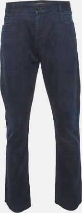 Roberto Cavalli Dark Blue Denim Straight Fit Jeans