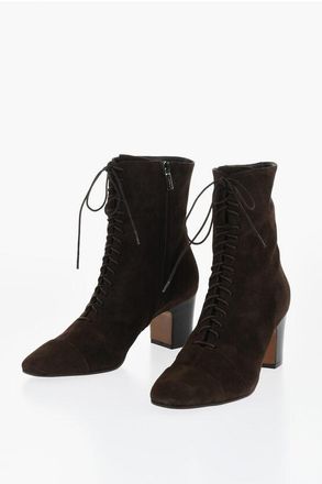 Carel Suede COLETTE Lace-up Booties 10cm size 41