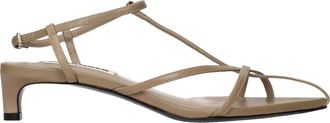 Jil Sander Damess Sandalen Van Beige Of Zijde
