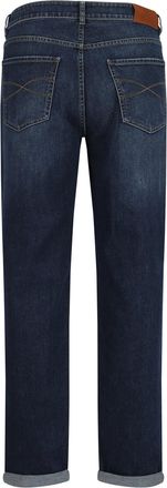 Brunello Cucinelli Mens Straight Cotton Jeans With Five-Pocket Design Denim Scuro