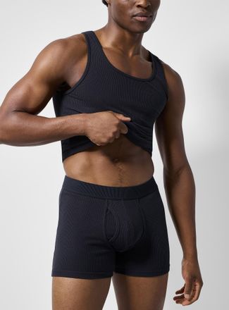 Le 31 Mens 5 stretch ribbed boxer brief Organic Cotton & recycled polyester