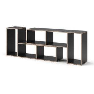 Vicco Librer&iacute;a Tetrix, Antracita, 112.8 X 56.4 Cm Lote De 2