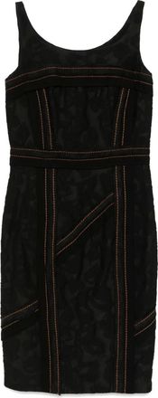 Prada Abito midi con ricamo - Nero