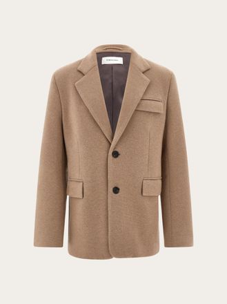 Ferragamo Men Jersey interlock blazer Beige