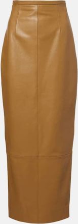 Khaite Winton leather maxi skirt